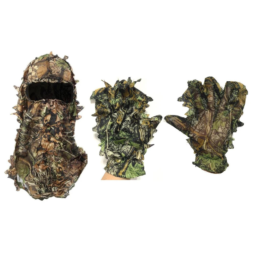 Men Women Kids Ghillie Suit Hunter Camouflage Clothes robe hunting clothes gilly suit Jungle Leave Clothing Hunting Suit