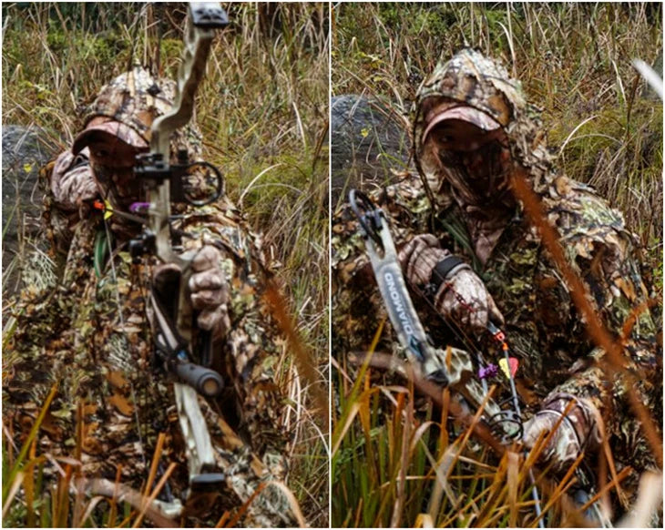 Men Women Kids Ghillie Suit Hunter Camouflage Clothes robe hunting clothes gilly suit Jungle Leave Clothing Hunting Suit