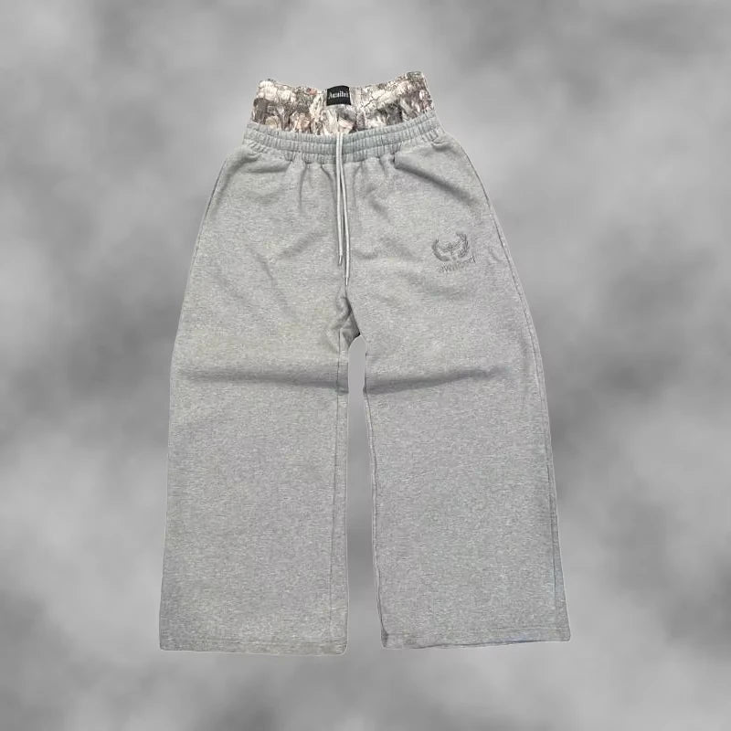 Y2K Retro zip up Hoodie Men Camouflage Pattern Pant Sweatshirt High Street Hip Hop Streetwear Oversized Unisex Jeans Camo Hoodie