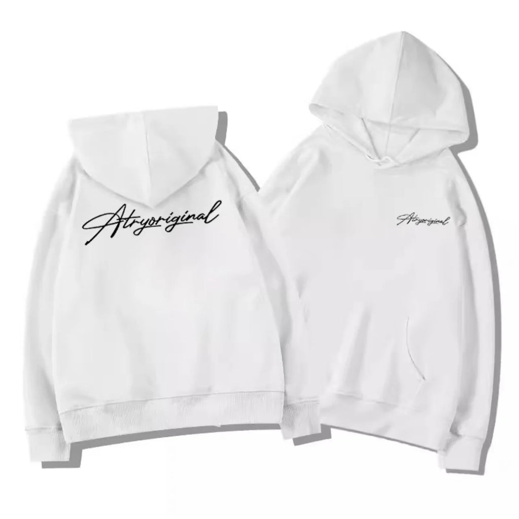 White Gray Letter Print Hooded Hoodie Men Women Autumn Winter 2025 New Fashion Loose Casual Y2K Tops Men Cotton Warm Sweatshirt
