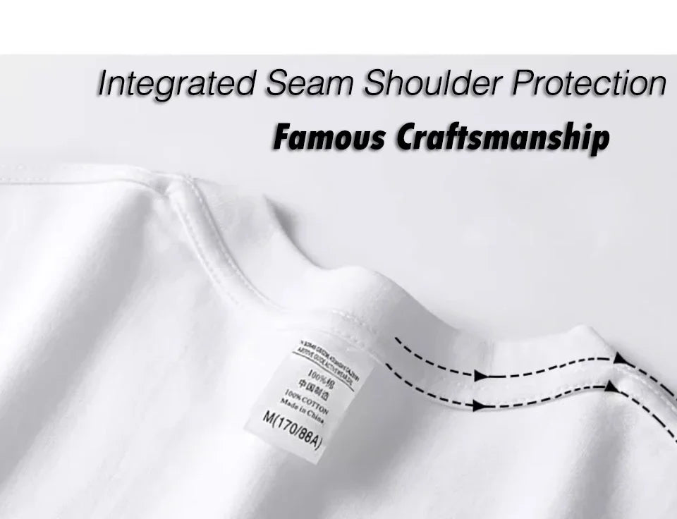 100% pure cotton summer high-end brand men's short sleeve round neck fashionable style half sleeved top breathable T-shirt