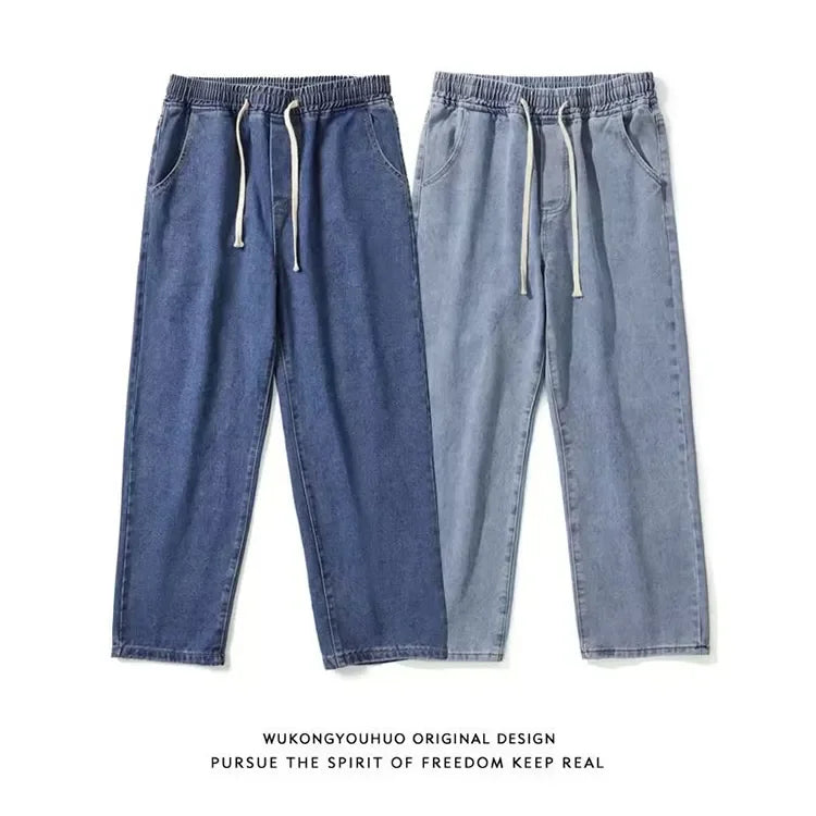 Jeans Men Wide Leg Cargo Pants Streetwear Baggy Men Korean Fashion Loose Straight Male Clothing Y2K Hip Hop Style Male Trousers