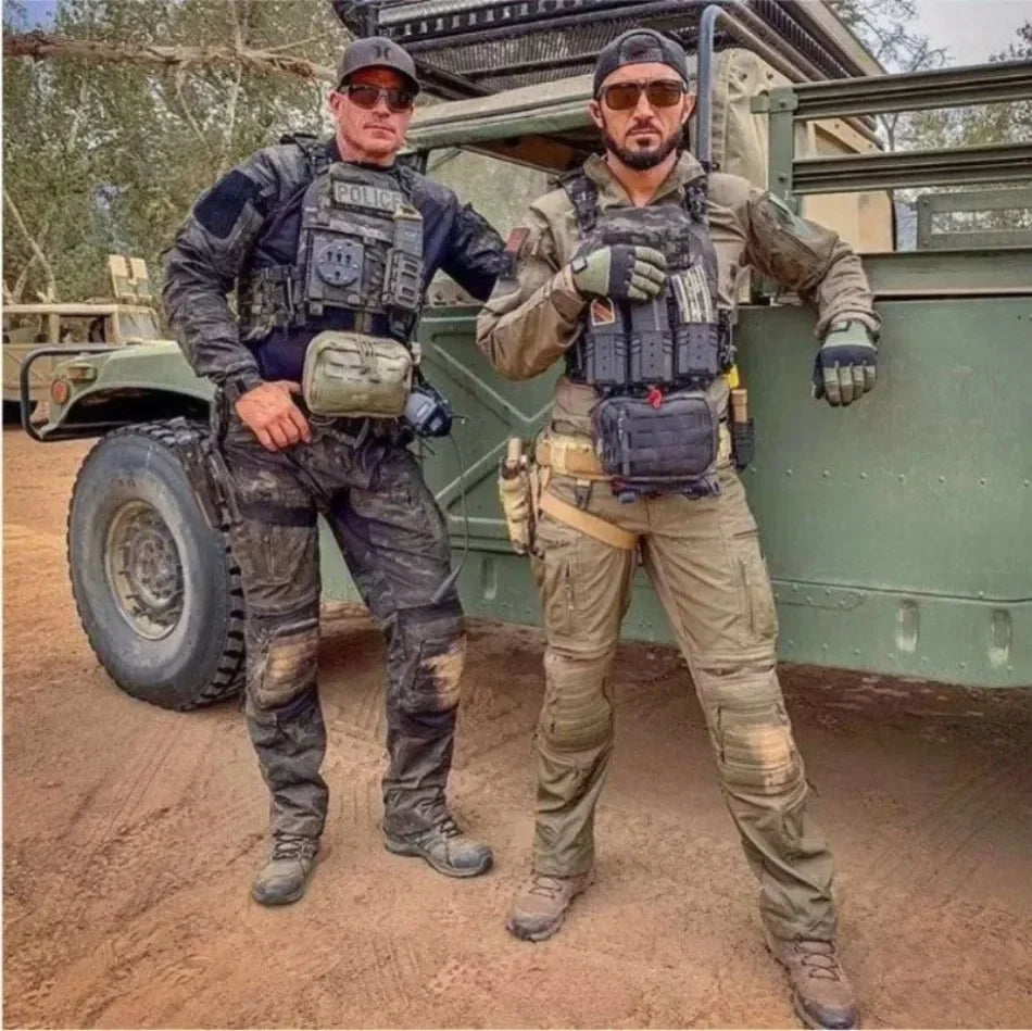 Outdoor Camo Suits Tactical Uniform Training Sets Work Wear Cargo Pants Tactic Army Combat Shirts Hunting Clothes Wear-resisting