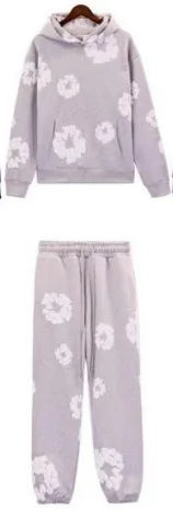 DENIM TEARS brand hot selling new fashionable cotton foam printed hoodie, European and American trendy men's sports suit