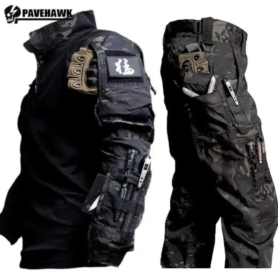 Outdoor Camo Suits Tactical Uniform Training Sets Work Wear Cargo Pants Tactic Army Combat Shirts Hunting Clothes Wear-resisting