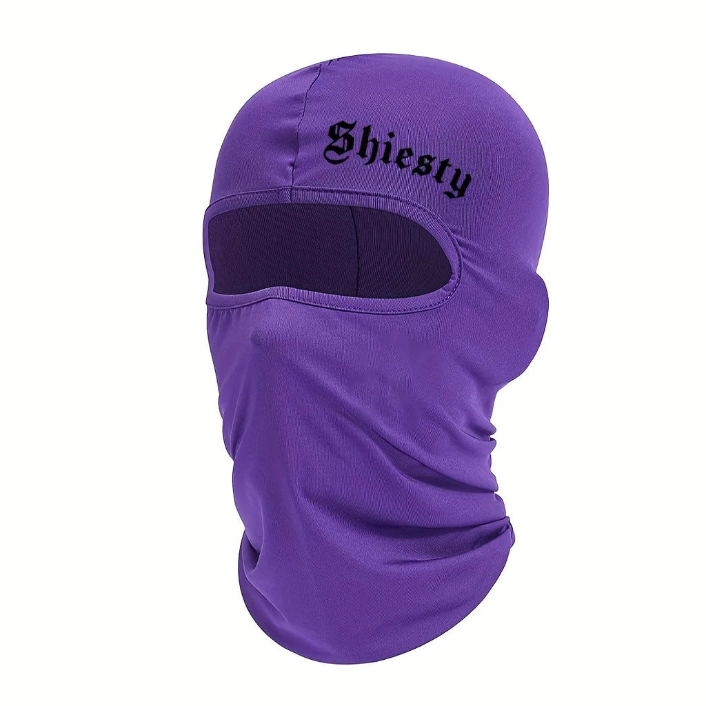 Smiling face print Balaclava face mask, summer cool neck cover, motorcycle skiing scarf, unisex