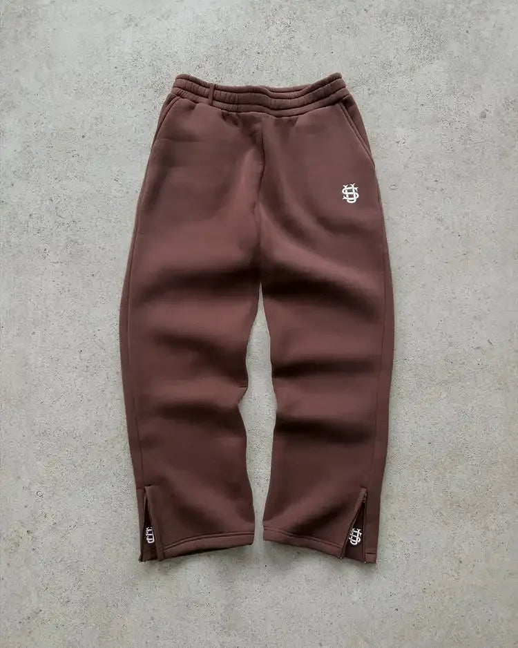 2025 Y2K Oversized Hoodie Zipper Embroidery Sweatshirt with Hood for Men and Women Harajuku Fashion Pants 2pcs Sets Sweatshirt