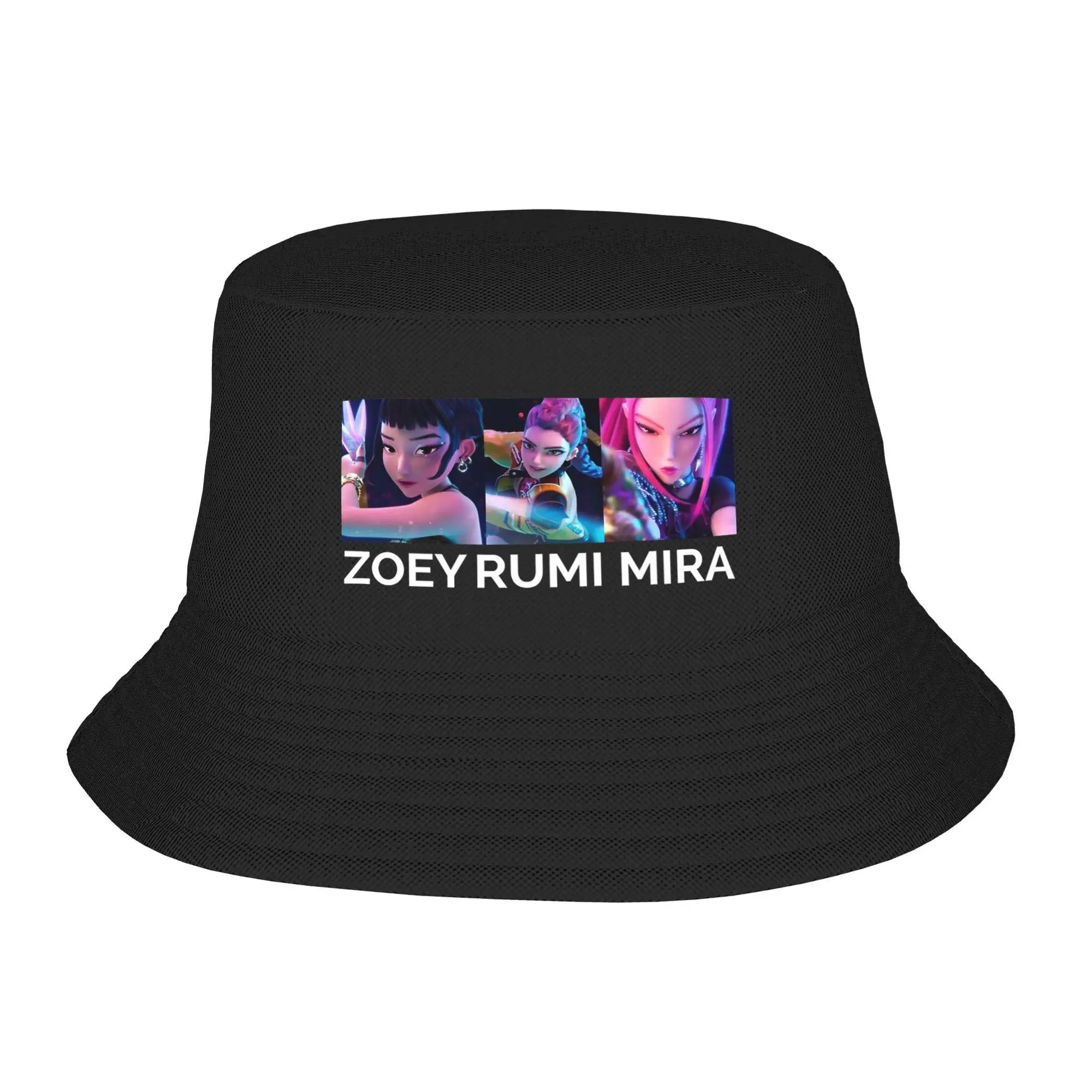 Huntrix KPop Demon Hunters Logo Bucket Hat Summer Beach Vacation Getaway Headwear Merch Fisherman Caps for Woman Panamka