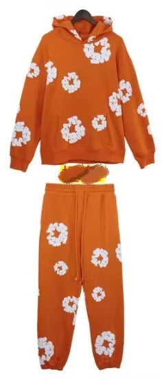 DENIM TEARS brand hot selling new fashionable cotton foam printed hoodie, European and American trendy men's sports suit