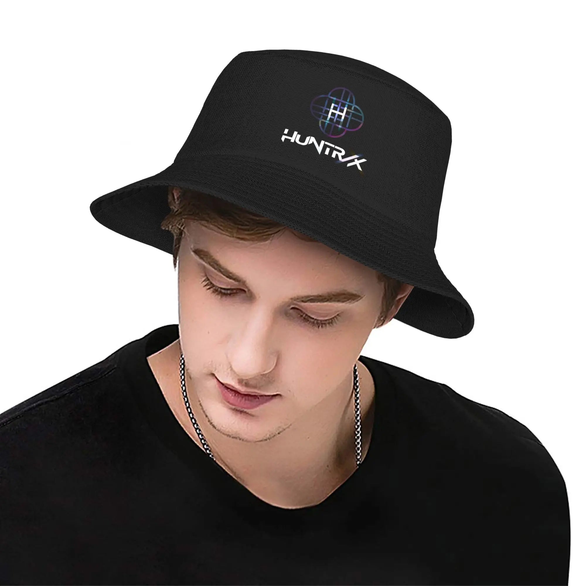 Huntrix KPop Demon Hunters Logo Bucket Hat Summer Beach Vacation Getaway Headwear Merch Fisherman Caps for Woman Panamka