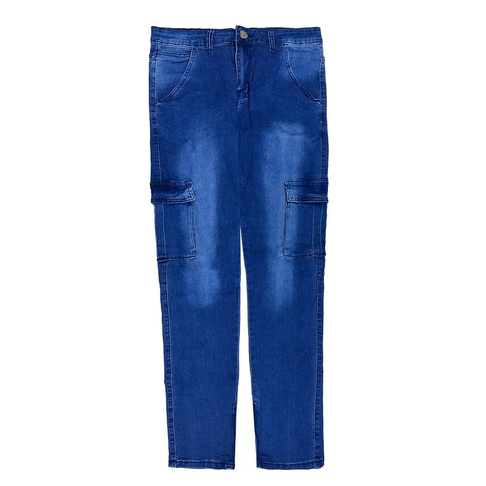 Jeans Men Wide Leg Cargo Pants Streetwear Baggy Men Korean Fashion Loose Straight Male Clothing Y2K Hip Hop Style Male Trousers