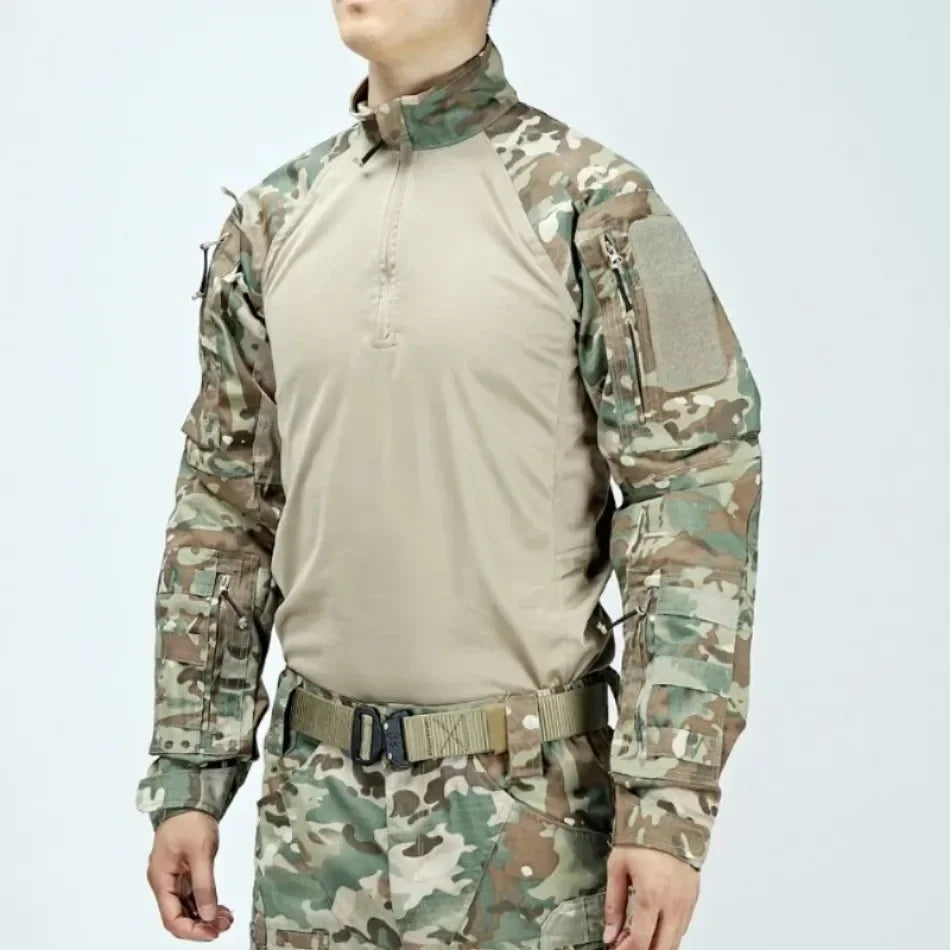 Outdoor Camo Suits Tactical Uniform Training Sets Work Wear Cargo Pants Tactic Army Combat Shirts Hunting Clothes Wear-resisting