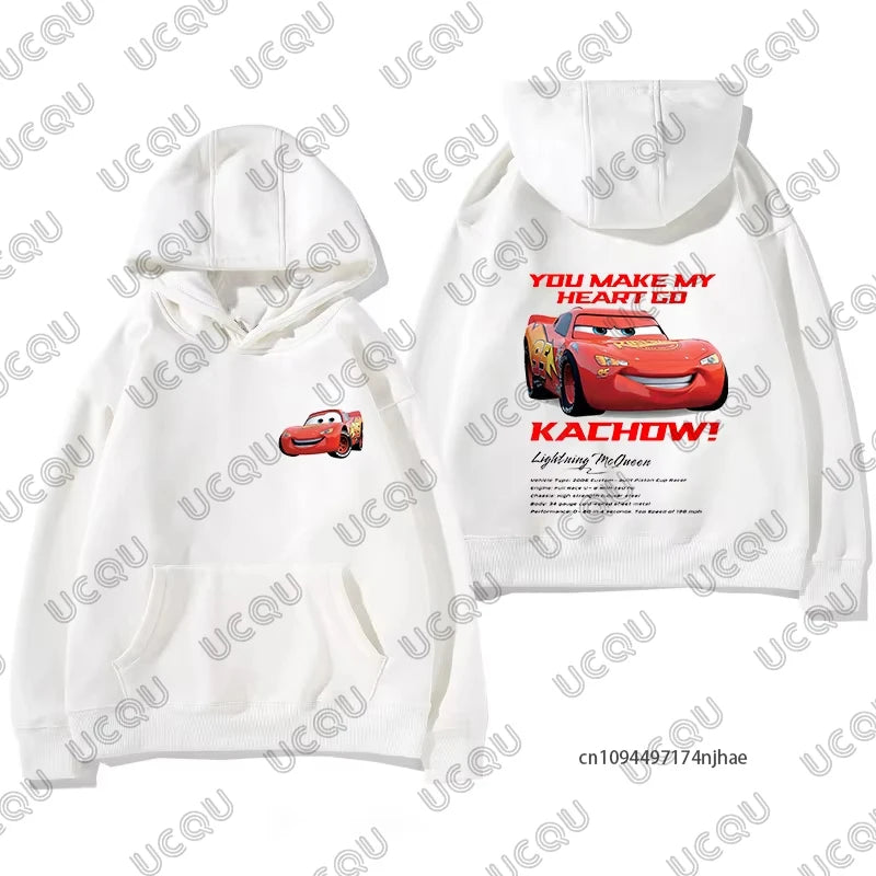 2026 Lightning Mcqueen & Sally Print Couples Cotton Hoodies For Men Women Autumn Winter Long Sleeve Sweatshirt Oversized Tops
