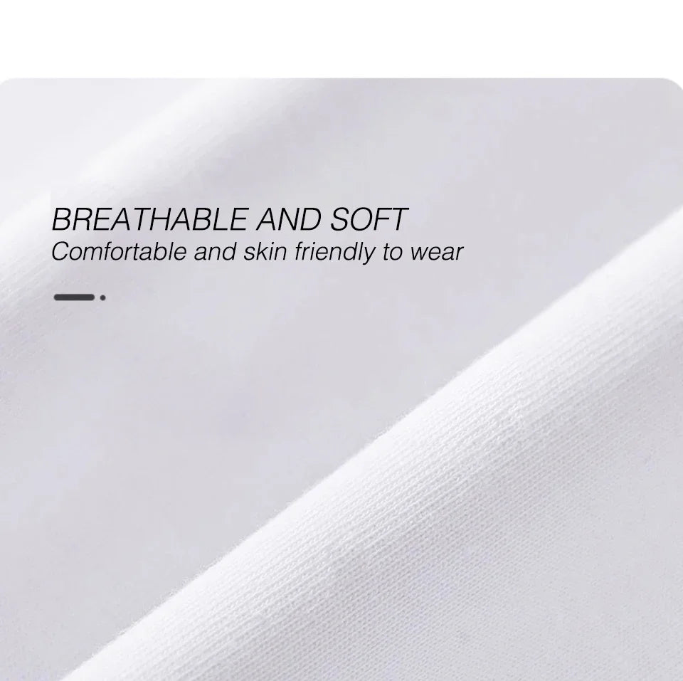 100% pure cotton summer high-end brand men's short sleeve round neck fashionable style half sleeved top breathable T-shirt