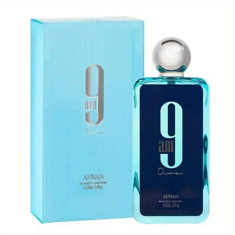 Afnan 9 PM For Men Eau De Parfum, 3.4 Fl. Oz Pheromone men's cologne, long-lasting fragrance, Christmas gift