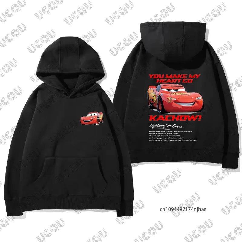2026 Lightning Mcqueen & Sally Print Couples Cotton Hoodies For Men Women Autumn Winter Long Sleeve Sweatshirt Oversized Tops