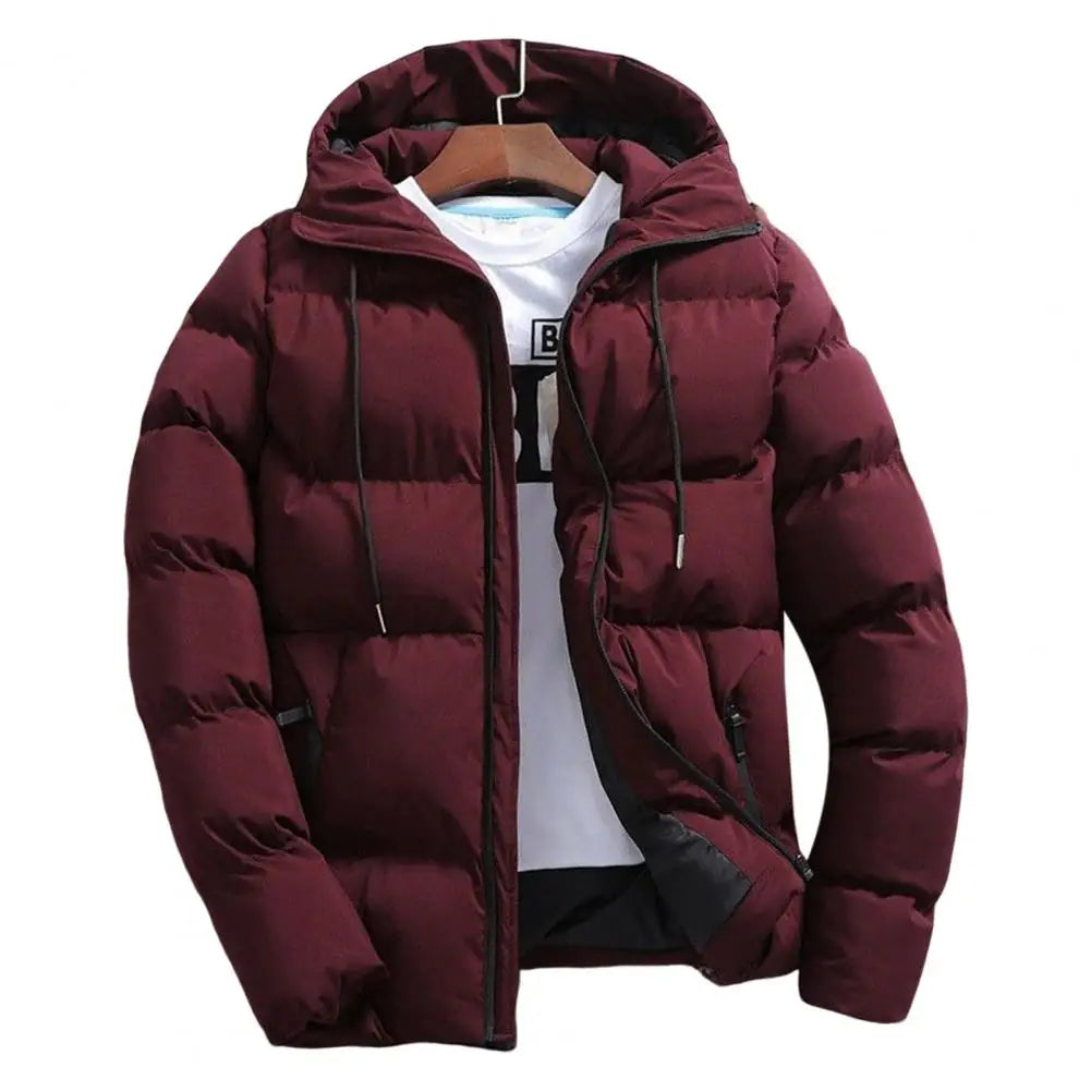 Fashion Parkas Men Winter Overcoat Thick Puffer Jacket Men Winter Coat Casual Jacket Warm Hooded Outwear Keep Warm Men Jacket