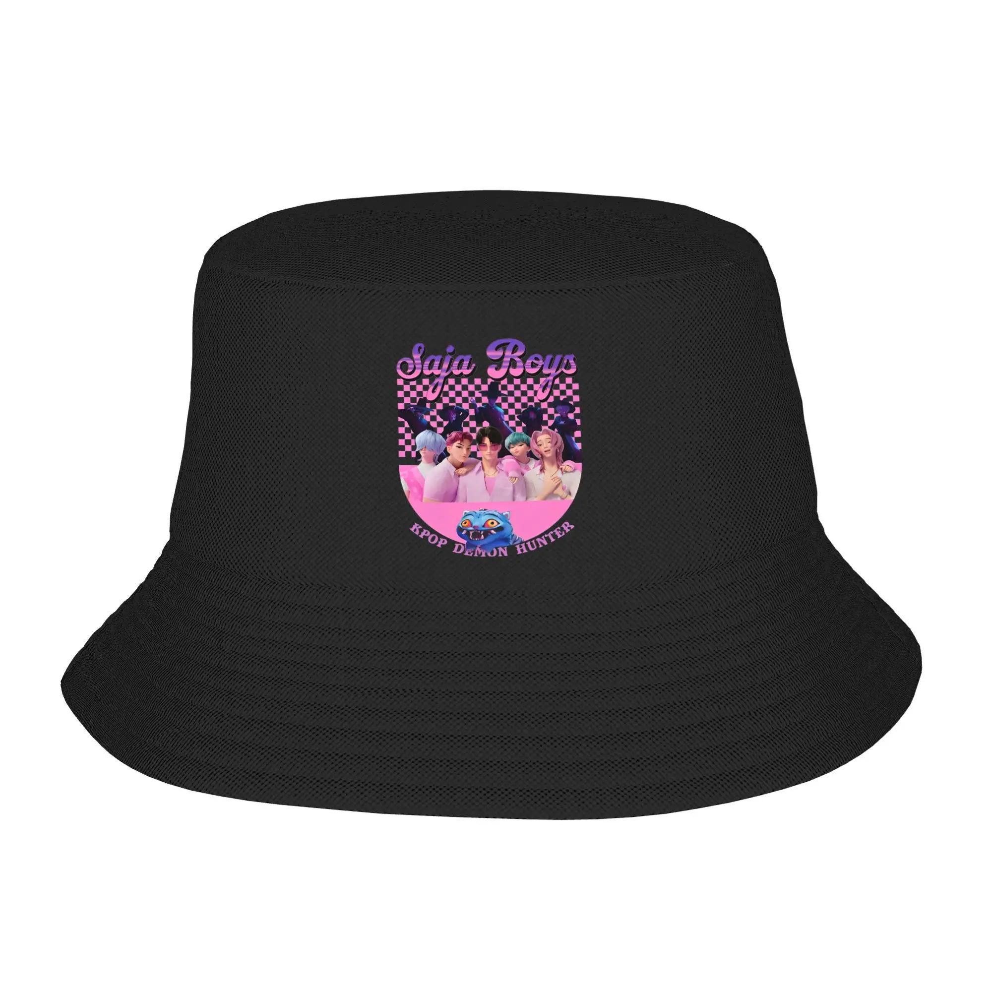 Huntrix KPop Demon Hunters Logo Bucket Hat Summer Beach Vacation Getaway Headwear Merch Fisherman Caps for Woman Panamka