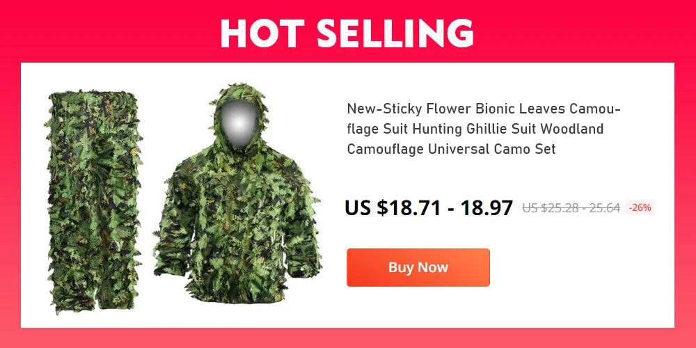 Men Women Kids Ghillie Suit Hunter Camouflage Clothes robe hunting clothes gilly suit Jungle Leave Clothing Hunting Suit