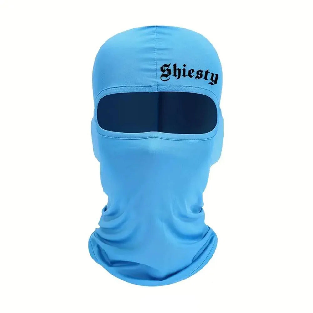 Smiling face print Balaclava face mask, summer cool neck cover, motorcycle skiing scarf, unisex