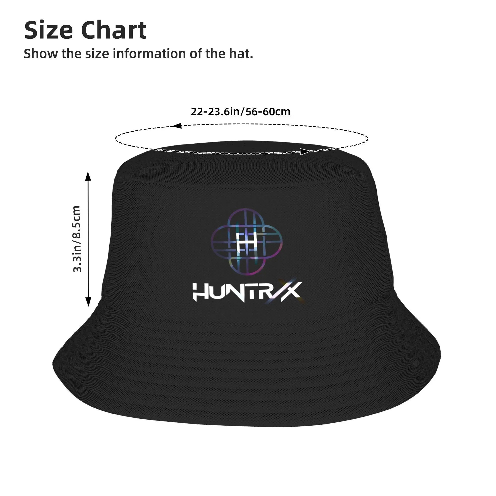 Huntrix KPop Demon Hunters Logo Bucket Hat Summer Beach Vacation Getaway Headwear Merch Fisherman Caps for Woman Panamka