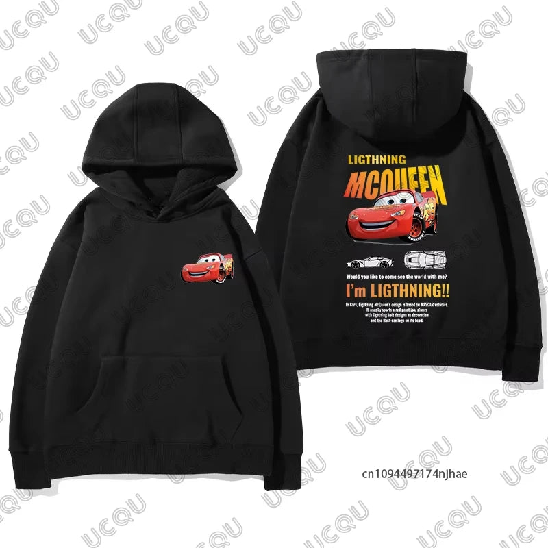 2026 Lightning Mcqueen & Sally Print Couples Cotton Hoodies For Men Women Autumn Winter Long Sleeve Sweatshirt Oversized Tops
